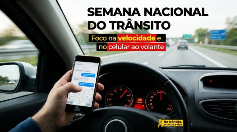 Semana Nacional do Trânsito foca velocidade e celular ao volante